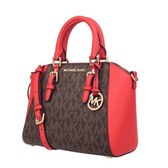 Michael Kors Ciara Brown/Drk Sangria Md Messenger - Picture 2 of 4